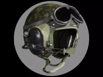 Helmet Vehicle Crewman Military Helmet Low-poly 3D model