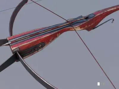 medieval crossbow weapon Low-poly 3D model