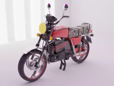 Honda CG 125 motorcycle Low-poly 3D model 3D model