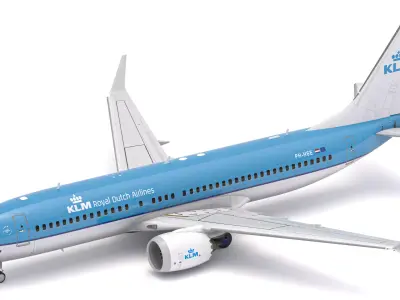 Boeing 737-800 MAX KLM Airlines 3D model