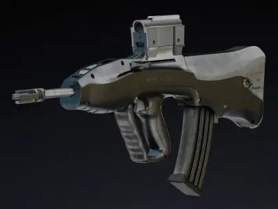 Vektor CR-21 Low Poly Realistic Low-poly 3D model