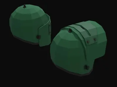 Maska-1SCh Helmet Low Poly Low-poly 3D model