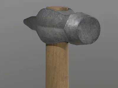 hammer 3d lowpoly Low-poly 3D model