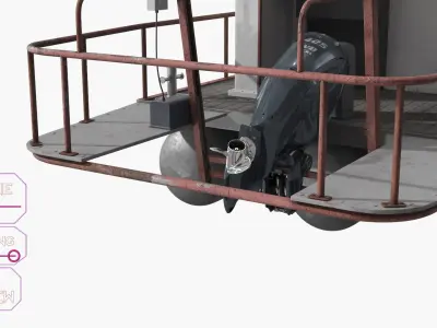  Flipper Pontoon Utility Boat with Yamaha Outboard Gray Rigged 