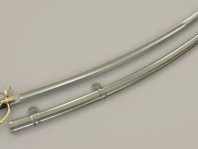Cavalry Saber Low-poly 3D model