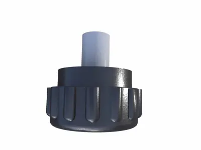 Industrial Knob Low-poly 3D model 2