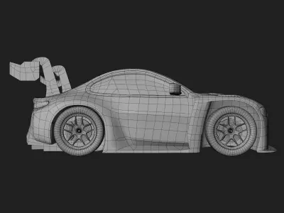 GT3 M4 Racecar Low-poly 3D model