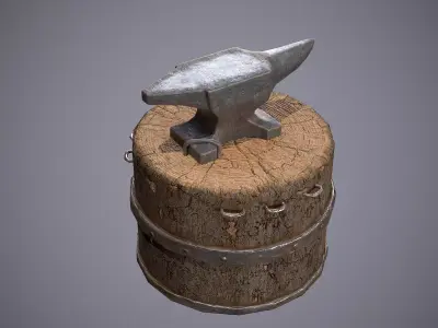 Anvil Medieval Low-poly 3D model