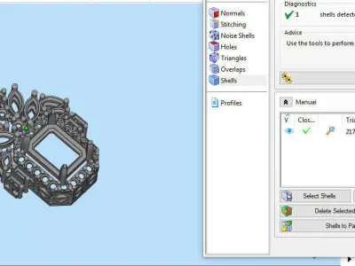 Antique Locket with tops 3D print model