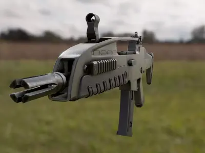 FPS XM8 Assault Rifle Low-poly 3D model