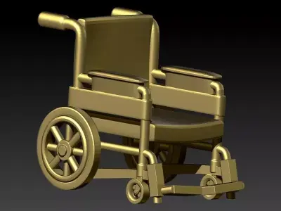 Wheel Chair Pendant Charm Bracelet Jewelry 3D print model
