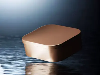 Metal Bronze Box Low-poly 3D model