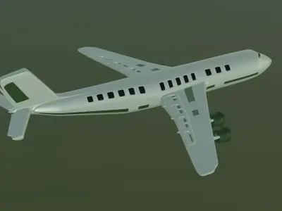 GREEN AIRPLANE 3D model