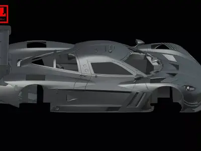 Chevrolet Corvette Daytona Prototype 2012-2016 - Car Body Shell 3D print model