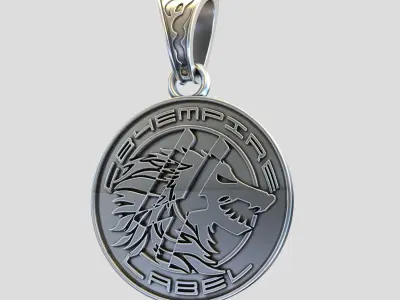 WOLF PENDANT 3D print model