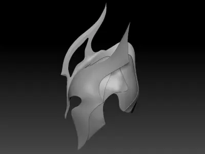 High-poly model Elf helmet 3D model