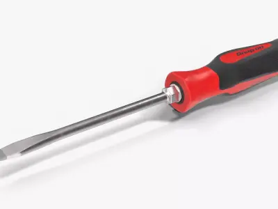 Flat Tip 050 Instinct Soft Grip Red Screwdriver SGD2BR Low-poly 3D model