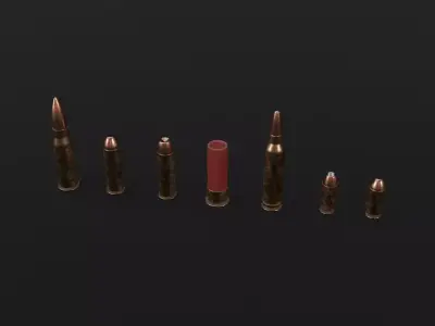 Bullets Low-poly 3D model