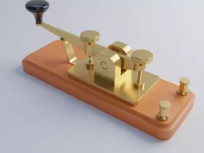 Telegraph old type of gramophone 3D model