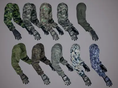 FPS Arms Pack 02 Low-poly 3D model