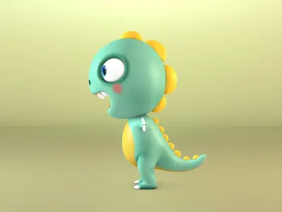 Cute Dinosaur Low-poly 3D model purchase