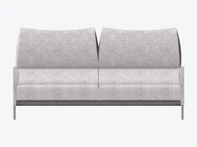 Furniture - Sofa - Contemporary - Snow - Small Low-poly 3D model