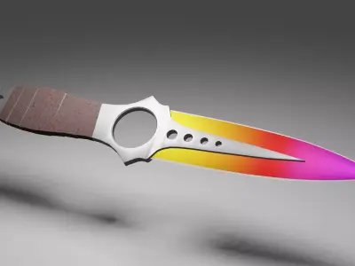 Knife the skeleton CS GO 3D model
