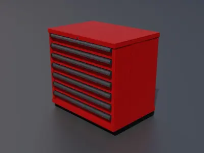 Workshop storage box small PBR 3D model