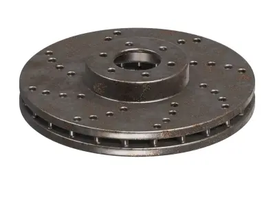 Rusty Car Disc Brake 3D model