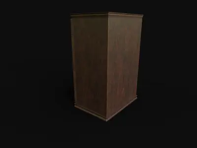 antique wooden drawers Low-poly 3D model