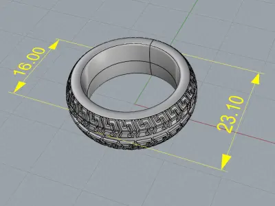 Ring car wheel 3D print model