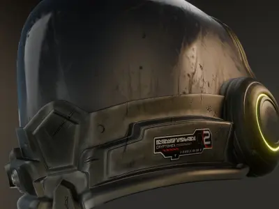 Sci-Fi Helmet  Low-poly 3D model