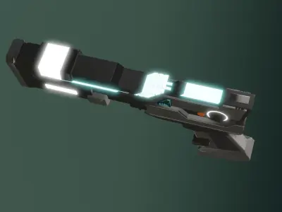 Sci Fi Light Gun Low-poly 3D model