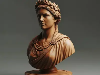 Medieval Roman Queen Chess Piece 3D print model