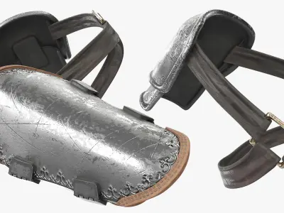  Fantasy Shoulder and Bracers Armor Set Metal 