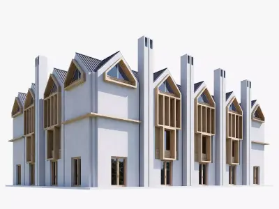 college library Low-poly 3D model
