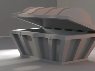 Treasure Chest Low-poly 3D model