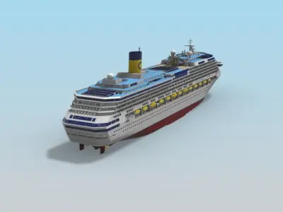 COSTA SERENA cruise ship printable model 3D print model