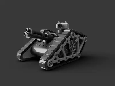 Battle Tank Low-poly 3D model
