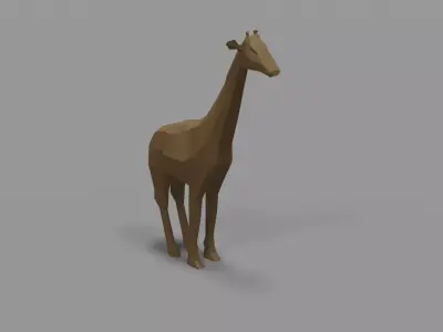 Low Poly Giraffe 3D Model Free 3D model