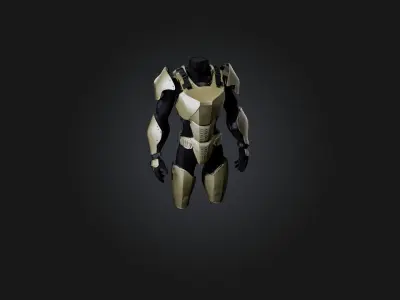Body Armor Low-poly 3D model