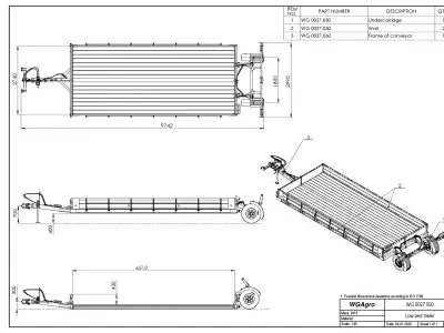 WG 0027 - Low bed trailer 3D model