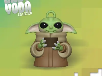 Baby Yoda Keychain Pack 3D print model