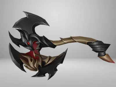Futuristic Axe Low-poly 3D model shop
