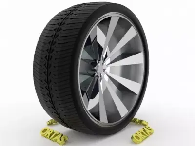 ORTAS CAR WHEEL RIM 78 GAME READY WHEEL RIM TIRE 3D model