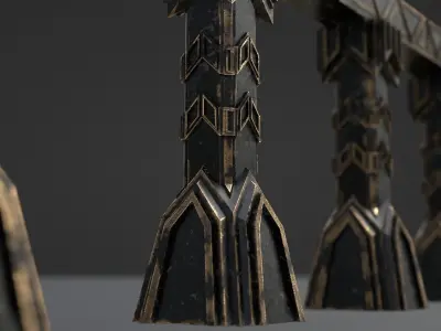 Ancient ruin - Low Poly - PBR Low-poly 3D model Low-poly 3D model