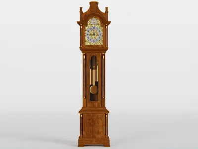 Grandfather Clock 3d Model 3D model