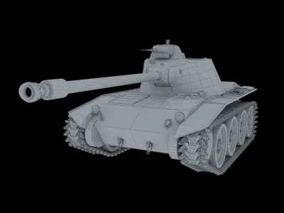 T71 Tank Low-poly 3D model
