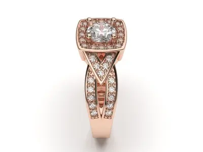  solitaire with ring sizes  8 part S49 3D print model