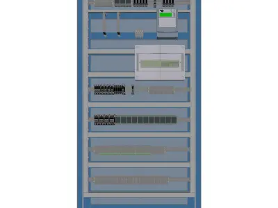 Electrical relay board Free 3D model